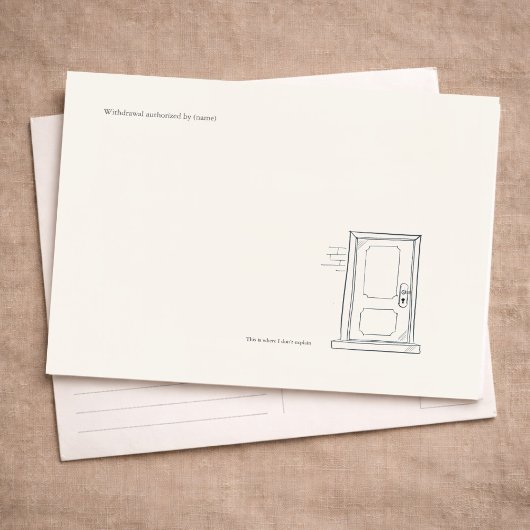 Introvert Quiet Solitude Custom Correspondence Postkarte