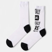 Introvert-Shirt 'Mental Offline' Socken (Linkes Detail)
