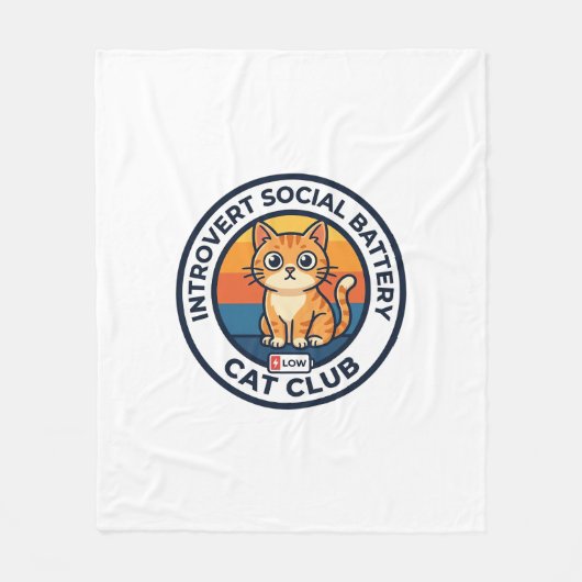 Introvert Sozialbatterie Katze Süße Kitty Design - Fleecedecke (Vorderseite)
