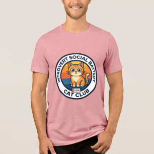 Introvert Sozialbatterie Katze Süße Kitty Design - Tri-Blend Shirt