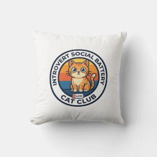 Introvert Soziale Batterie Katze Süße Kitty Design Kissen