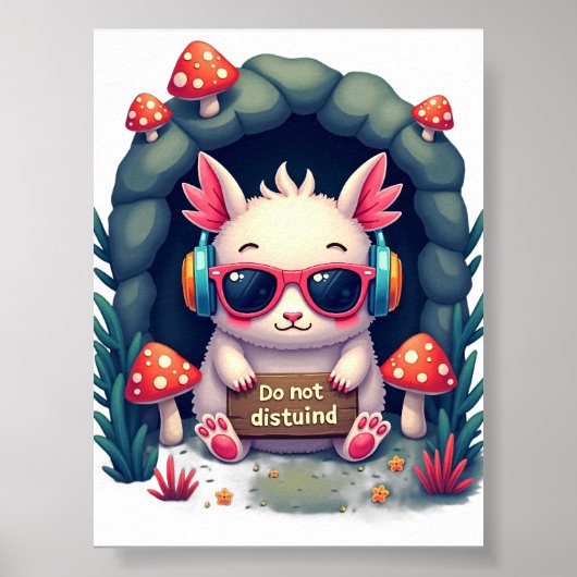 Introvert Soziale Batterie Leer Geräusche Abschirm Poster (Vorne)