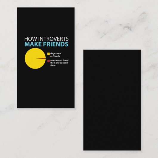 Introvert T-Shirt lustiger Extrovert Visitenkarte (Vorne/Hinten)