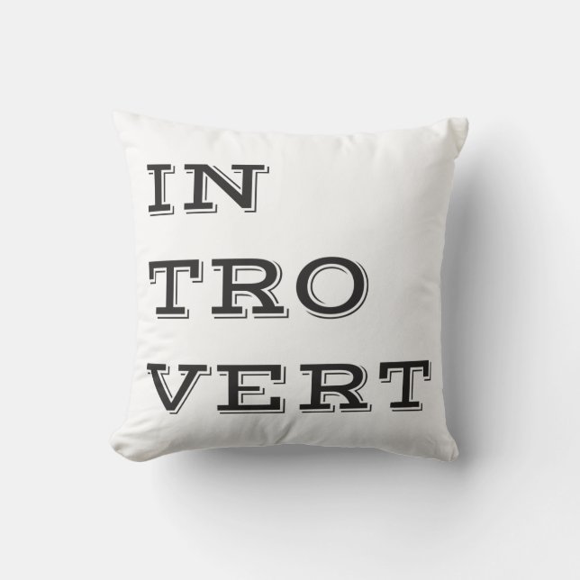 Introvert Throw Pillow Kissen (Vorderseite)