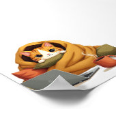 Introvert Überlebensmodus Katzen-Decken-Fort Lapto Poster (Ecke)