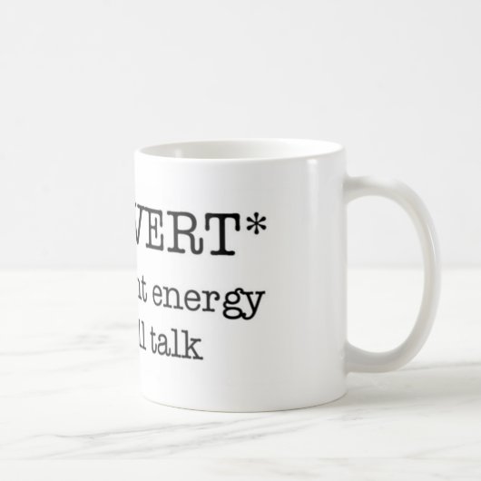 INTROVERT unzulängliche Energie-Tasse Kaffeetasse (Rechts)