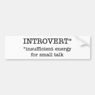 INTROVERT unzulänglicher Energie-Autoaufkleber Autoaufkleber