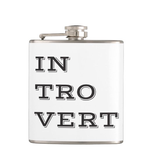 Introvert Wrapped Vinyl Flask Flachmann (Vorderseite)