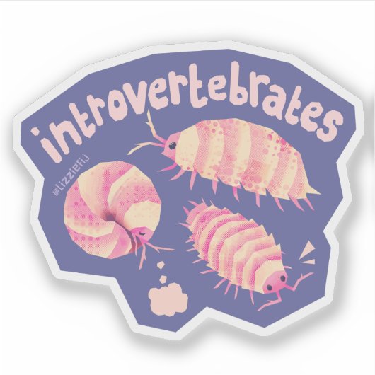 Introvertebrates isopods - kleiner Aufkleber (Vorderseite)