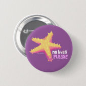 Introvertebrates "Keine Umarmungen bitte" Seestern Button (Vorne & Hinten)