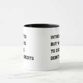 Introverted Accountant Funny Quote Coffee Mug Tasse (Zentrum)