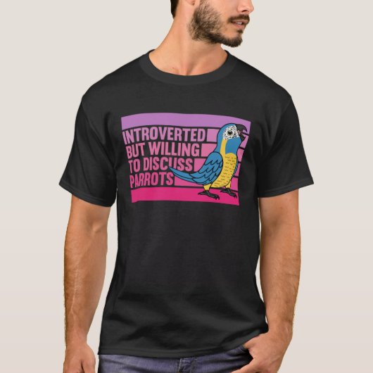 Introverted But Parrots Blue throated Macaw 1 T-Shirt (Vorderseite)