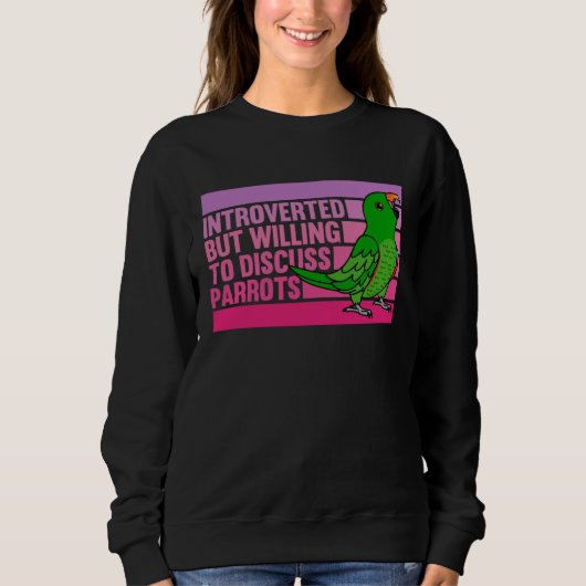 Introverted But Parrots Male Eclectus Sweatshirt (Vorderseite)
