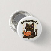 Introverted But Willing To Discuss Cats Button (Vorne & Hinten)