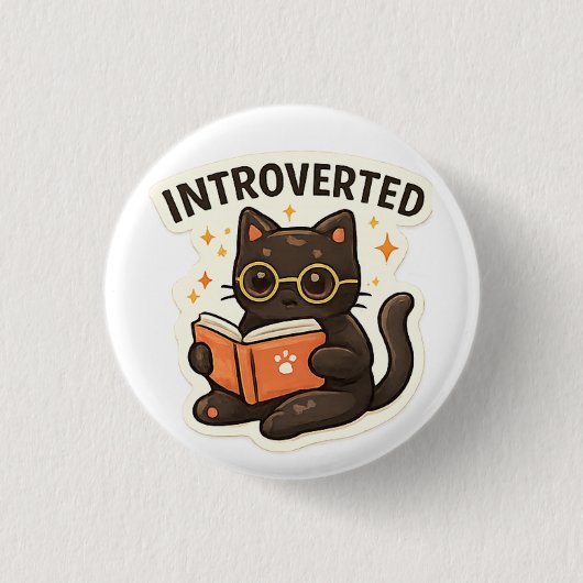 Introverted But Willing To Discuss Cats Button (Vorderseite)