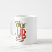 Introverter Club Kaffeetasse (Vorderseite Links)