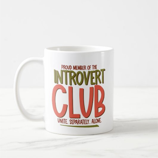 Introverter Club Kaffeetasse (Links)