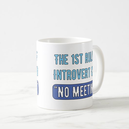 Introverter Club Kaffeetasse (VorderseiteRechts)