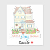 Introvertieren Bleibe Zuhause Aufkleber (Blatt)