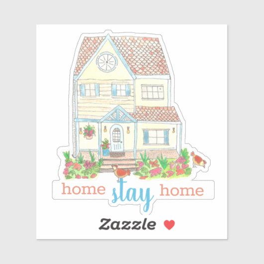 Introvertieren Bleibe Zuhause Aufkleber (Blatt)