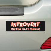 Introvertieren - Bug mich nicht, ich denke Autoaufkleber (Auf Auto)