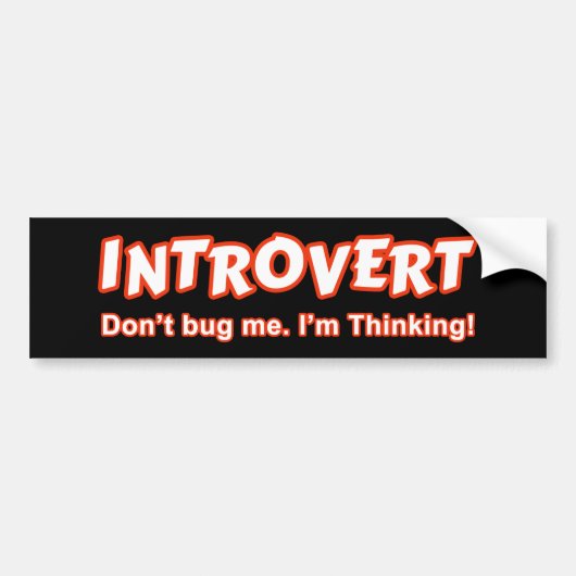 Introvertieren - Bug mich nicht, ich denke Autoaufkleber (Vorne)