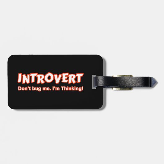 Introvertieren - Bug mich nicht, ich denke Gepäckanhänger (Rückseite horizontal)
