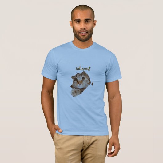 "Introvertieren Cat T - Shirt - Spielerisch und Re (Vorne ganz)