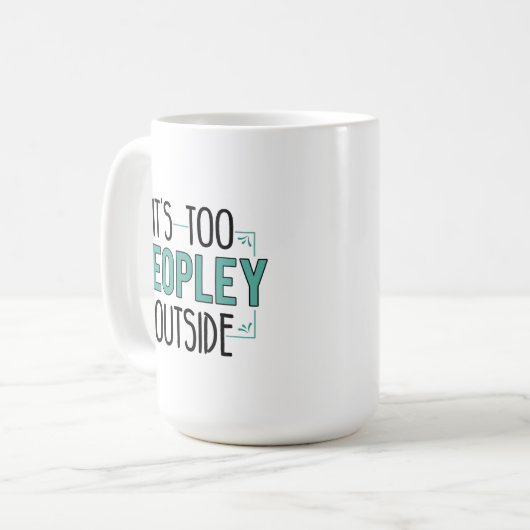 Introvertieren Coworker Birthday Gag Geschenk Kaffeetasse (Vorderseite Links)