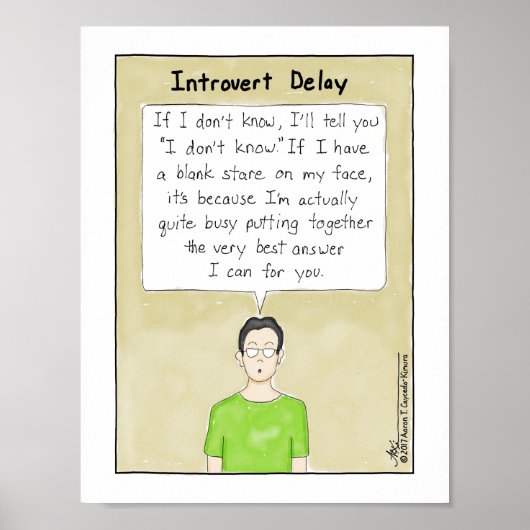 Introvertieren Delay Print Poster (Vorne)