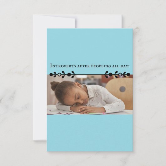 Introvertieren Meme Dankeschön Karte (Vorderseite)