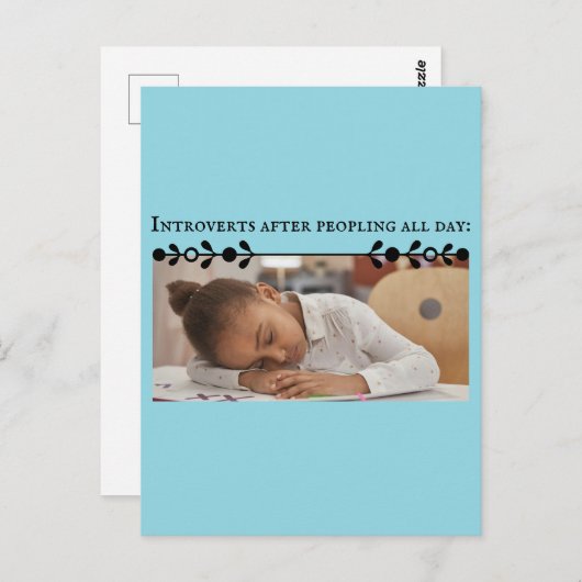 Introvertieren Meme Postcard Postkarte (Vorne/Hinten)