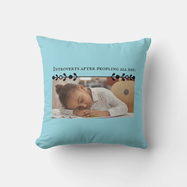 Introvertieren Meme Square Accent Pillow Kissen (Vorderseite)