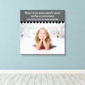 Introvertieren Meme Stretched Canvas Print Leinwanddruck (Insitu (Holzboden))