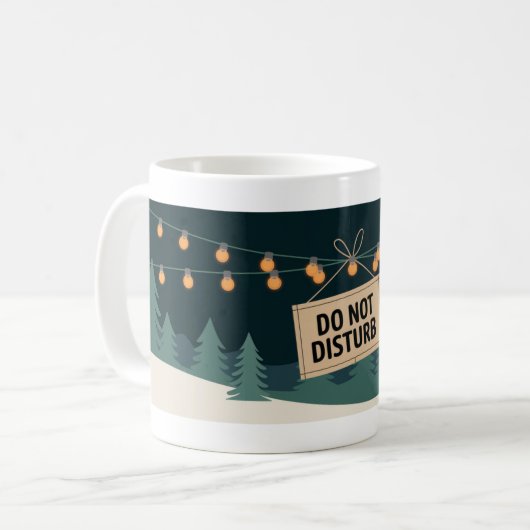 Introvertieren "Nicht stören" Kaffeetasse (Vorderseite Links)