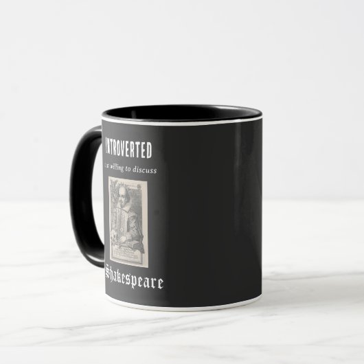 Introvertieren Shakespeare Literatur Themed Funny Tasse (Vorderseite Links)