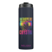 Introvertieren Sie die Bereitschaft, Kristallperso Thermosbecher (Vorderseite)