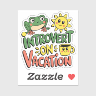 Introvertieren Sie Sunshine Break Aufkleber