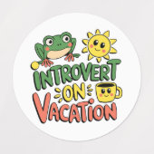 Introvertieren Sie Sunshine Break Etiketten (Design 1)