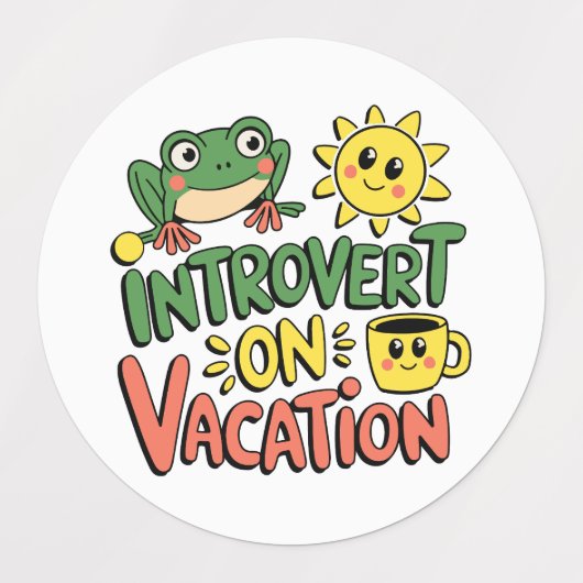 Introvertieren Sie Sunshine Break Etiketten (Design 2)