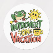 Introvertieren Sie Sunshine Break Etiketten (Design 1)