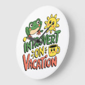 Introvertieren Sie Sunshine Break Große Wanduhr (Winkel)