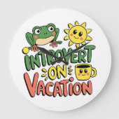 Introvertieren Sie Sunshine Break Große Wanduhr (Vorderseite)