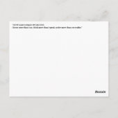 Introvertieren Stille Weisheitszettel Postkarte (Rückseite)