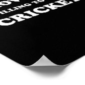 Introvertiert, aber bereit, über Cricket lustig zu Poster (Ecke)