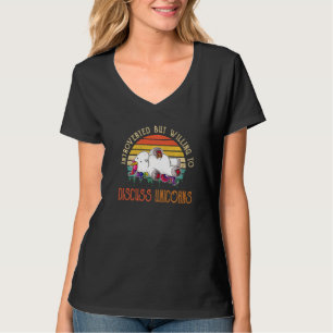Introvertiert, aber bereit, über Einhörner zu disk T-Shirt