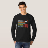 Introvertiert, aber bereit, über Katzen zu diskuti T-Shirt (Vorne ganz)