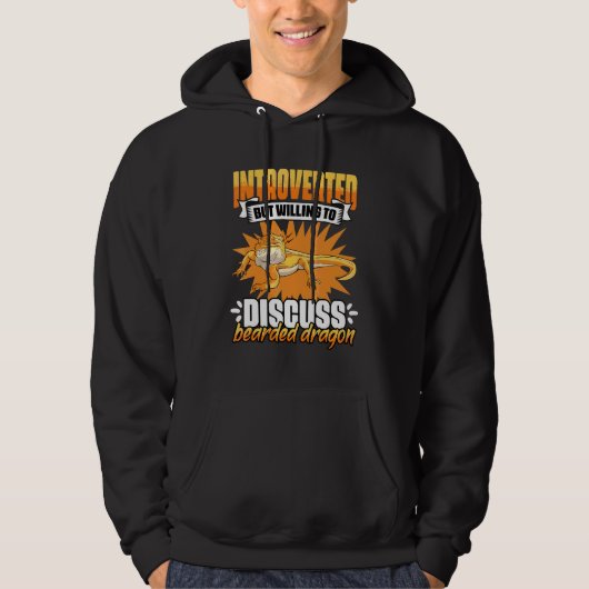 Introvertiert, aber Diskussionsbereit   Bärtiger D Hoodie (Vorderseite)