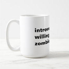introvertiert, aber willens, Zombies zu diskutiere Kaffeetasse
