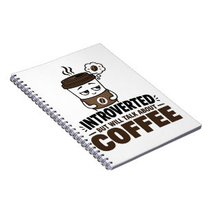 Introvertiert, aber wird über Kaffee Journal sprec Notizblock